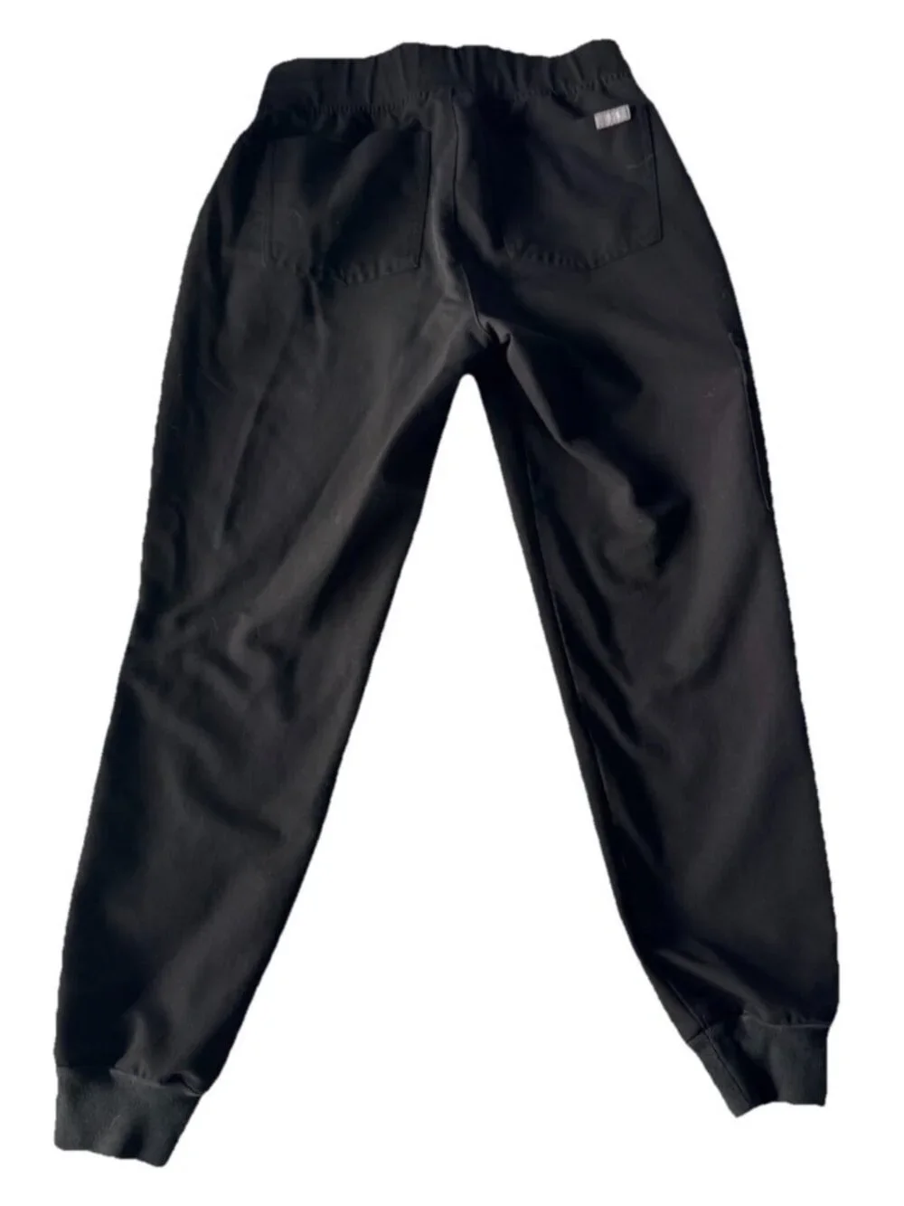 Figs Women's Sz XSP Zamora Black Tech Coll Scrub Pants Joggers Double Drawstring